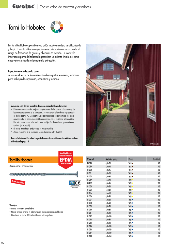 Eurotec Catálogo de la técnica de fijación NR.: 2440 - Seite 114