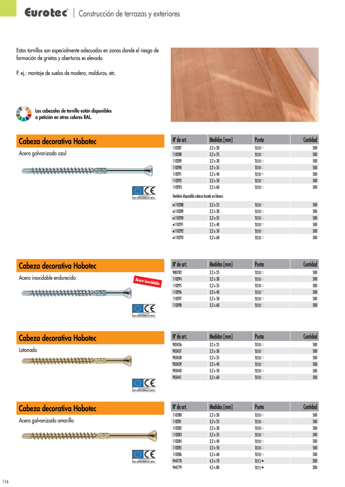 Eurotec Catálogo de la técnica de fijación Nº: 2440 - Página 116