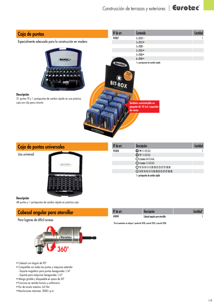 Eurotec Catálogo de la técnica de fijación Nº: 2440 - Página 119