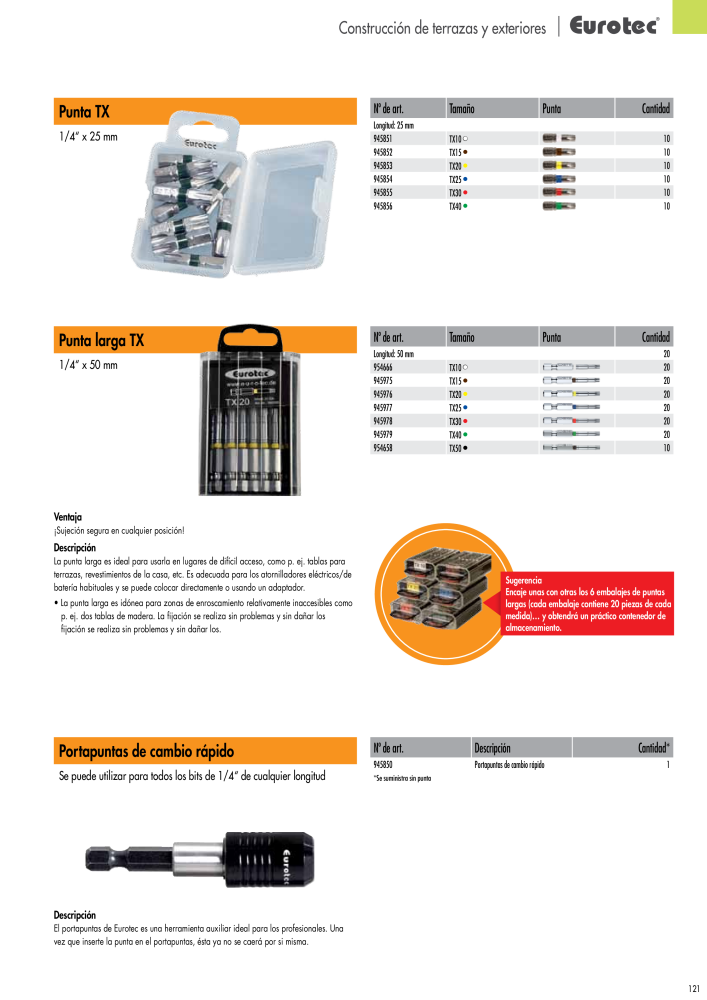 Eurotec Catálogo de la técnica de fijación Nº: 2440 - Página 121