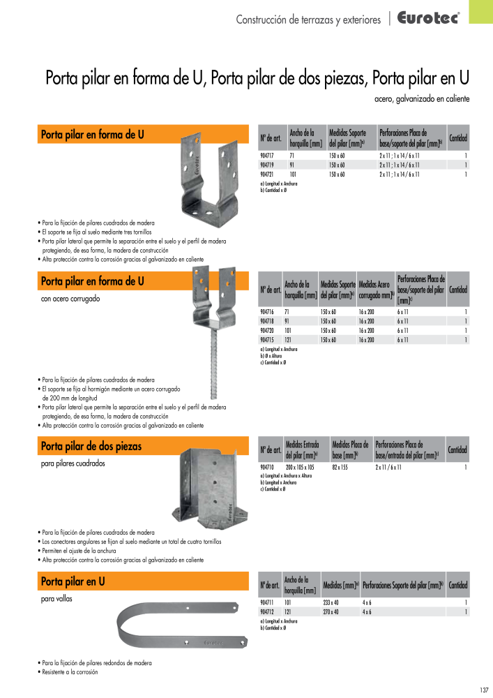 Eurotec Catálogo de la técnica de fijación NR.: 2440 - Seite 137
