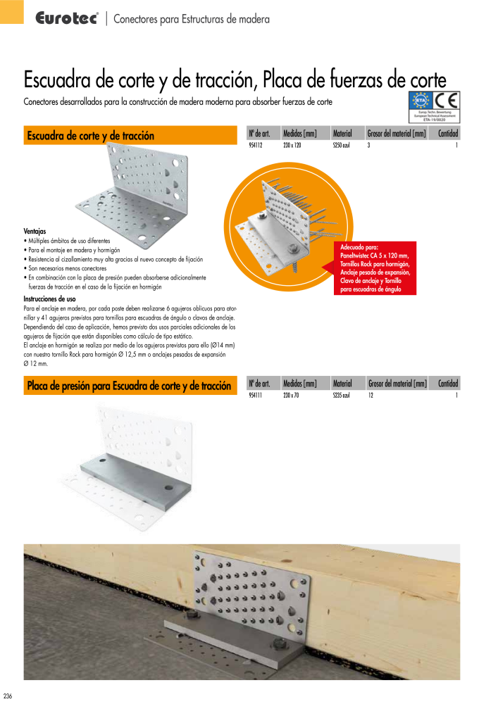 Eurotec Catálogo de la técnica de fijación Nb. : 2440 - Page 236