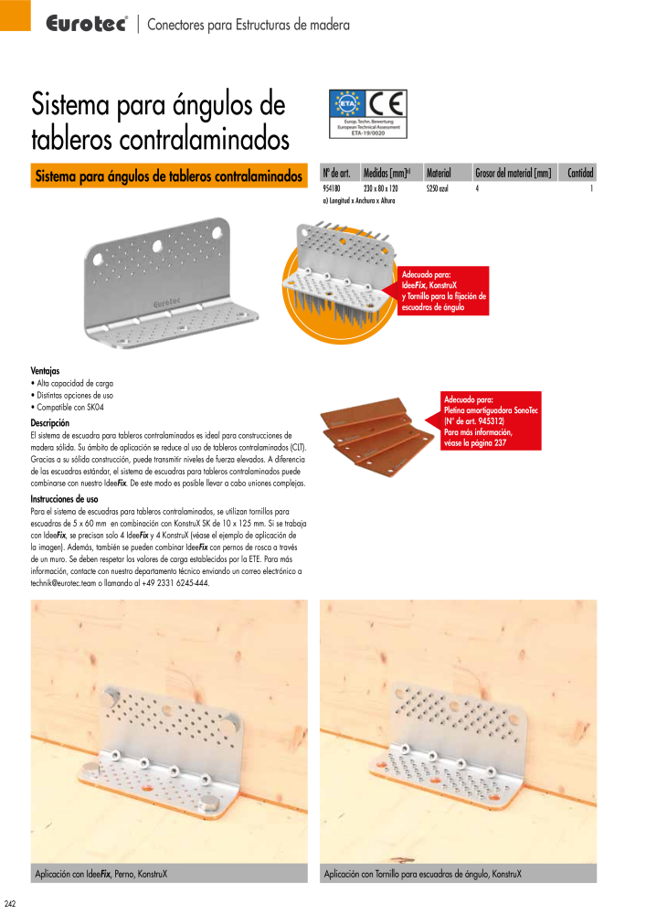 Eurotec Catálogo de la técnica de fijación Nb. : 2440 - Page 242