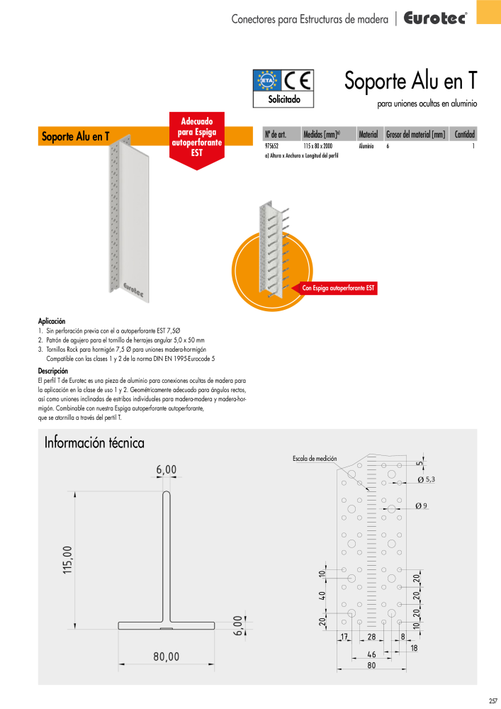 Eurotec Catálogo de la técnica de fijación NR.: 2440 - Strona 257