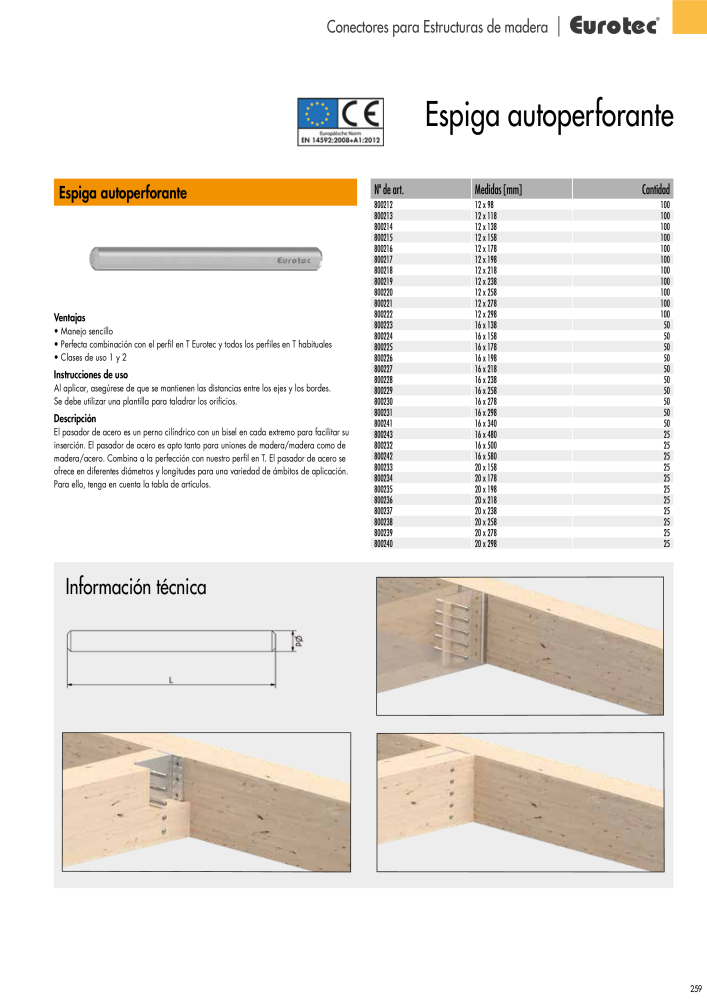 Eurotec Catálogo de la técnica de fijación NO.: 2440 - Page 259