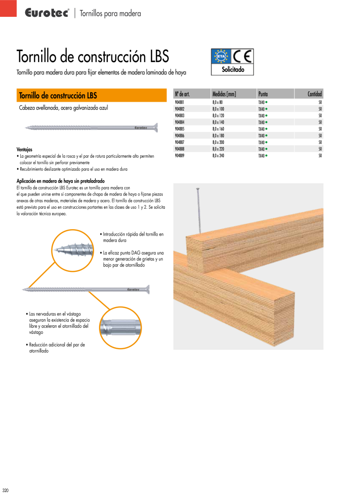 Eurotec Catálogo de la técnica de fijación Nb. : 2440 - Page 320