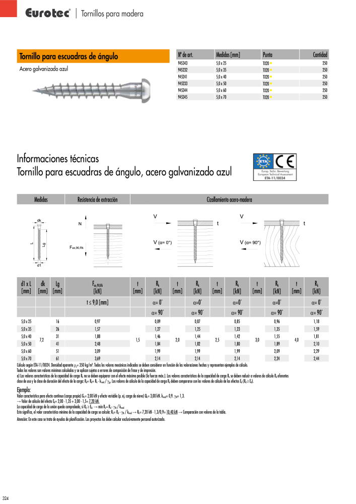 Eurotec Catálogo de la técnica de fijación NR.: 2440 - Seite 324