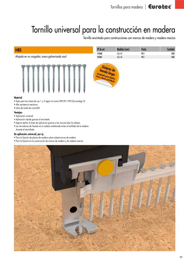Eurotec Catálogo de la técnica de fijación Nº: 2440 - Página 331