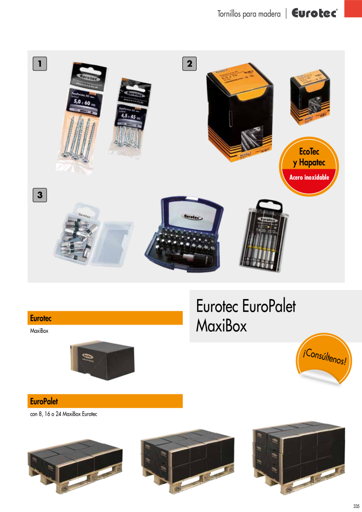 Eurotec Catálogo de la técnica de fijación Nº: 2440 - Página 335