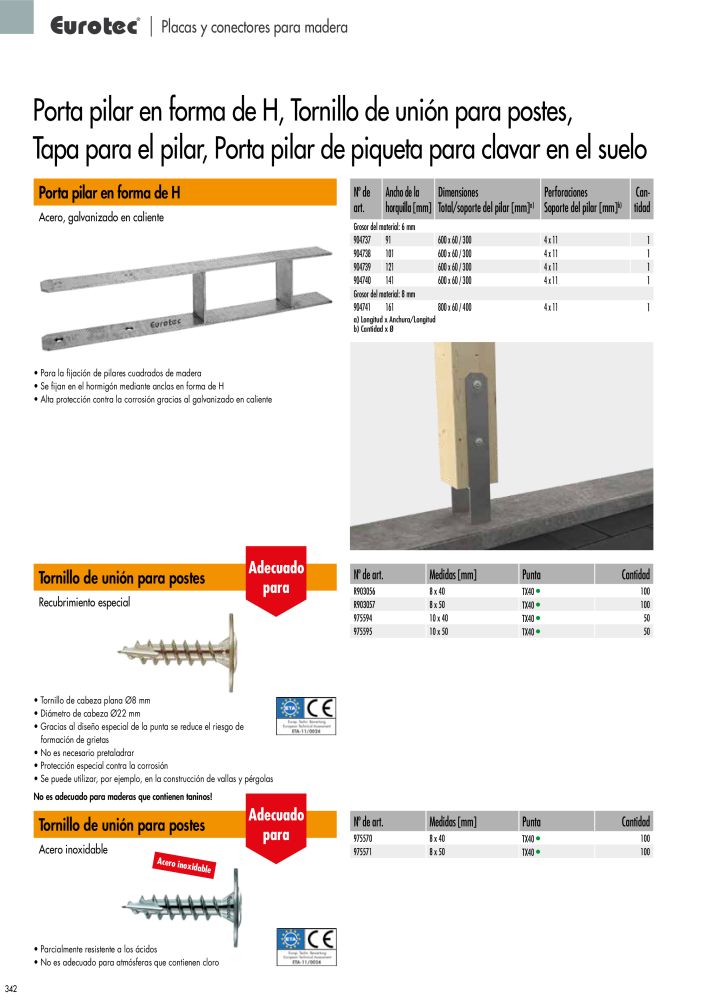 Eurotec Catálogo de la técnica de fijación Nº: 2440 - Página 342
