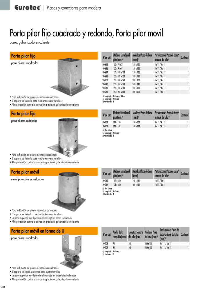 Eurotec Catálogo de la técnica de fijación NR.: 2440 - Strona 344