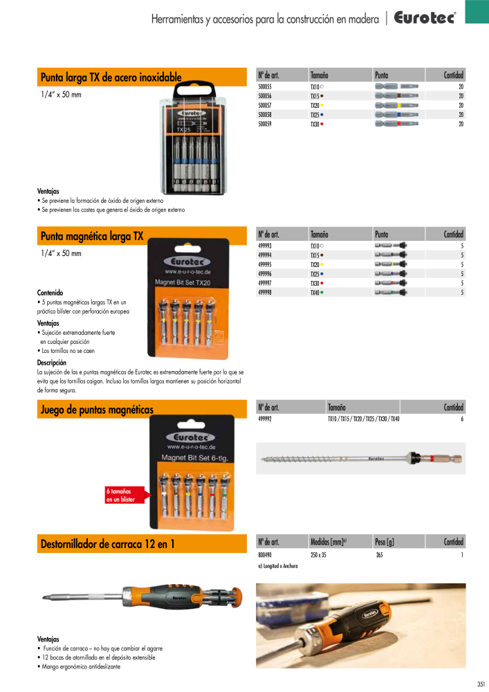Eurotec Catálogo de la técnica de fijación Nº: 2440 - Página 351