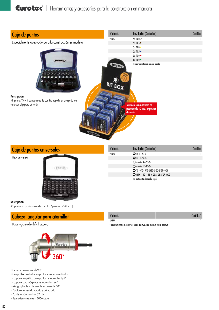 Eurotec Catálogo de la técnica de fijación Nº: 2440 - Página 352