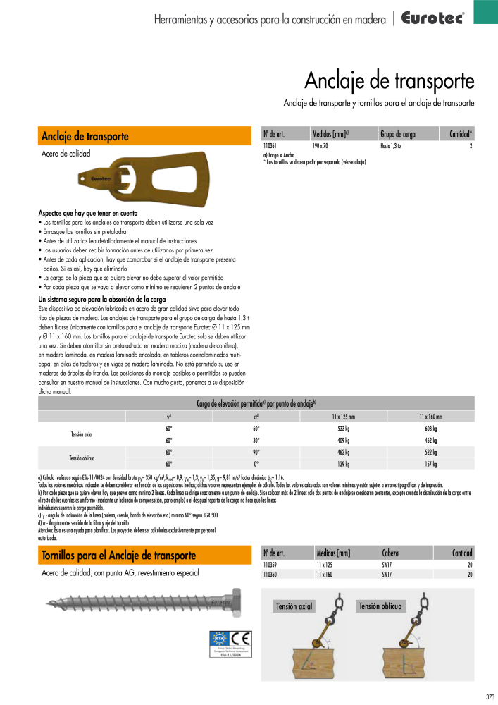 Eurotec Catálogo de la técnica de fijación Nº: 2440 - Página 373