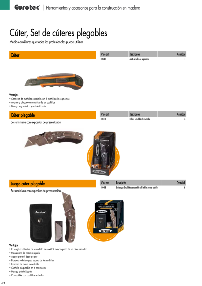 Eurotec Catálogo de la técnica de fijación Nº: 2440 - Página 374