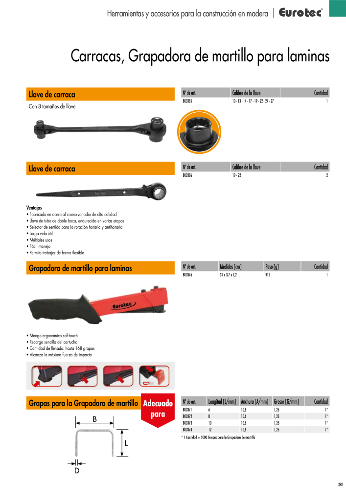 Eurotec Catálogo de la técnica de fijación NO.: 2440 - Page 381