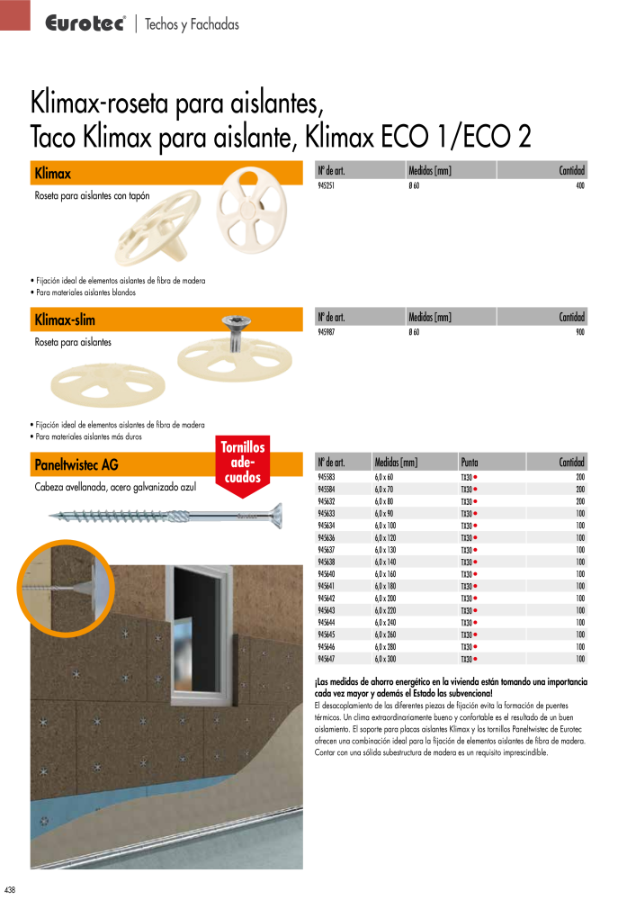 Eurotec Catálogo de la técnica de fijación Nb. : 2440 - Page 438