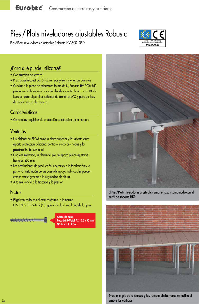 Eurotec Catálogo de la técnica de fijación Nb. : 2440 - Page 52