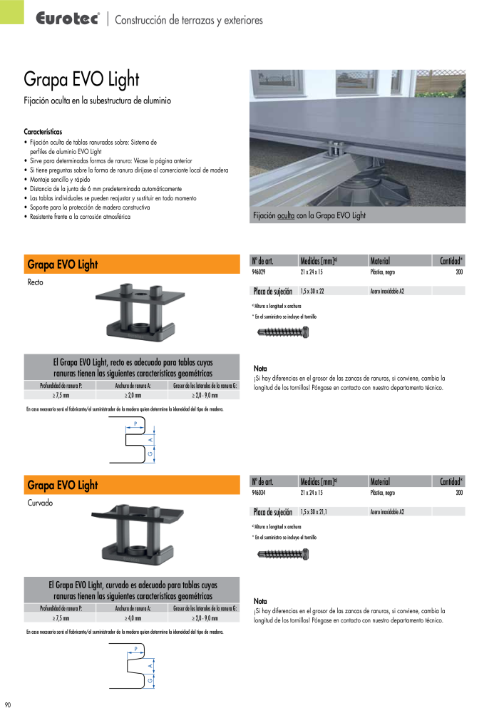 Eurotec Catálogo de la técnica de fijación n.: 2440 - Pagina 90