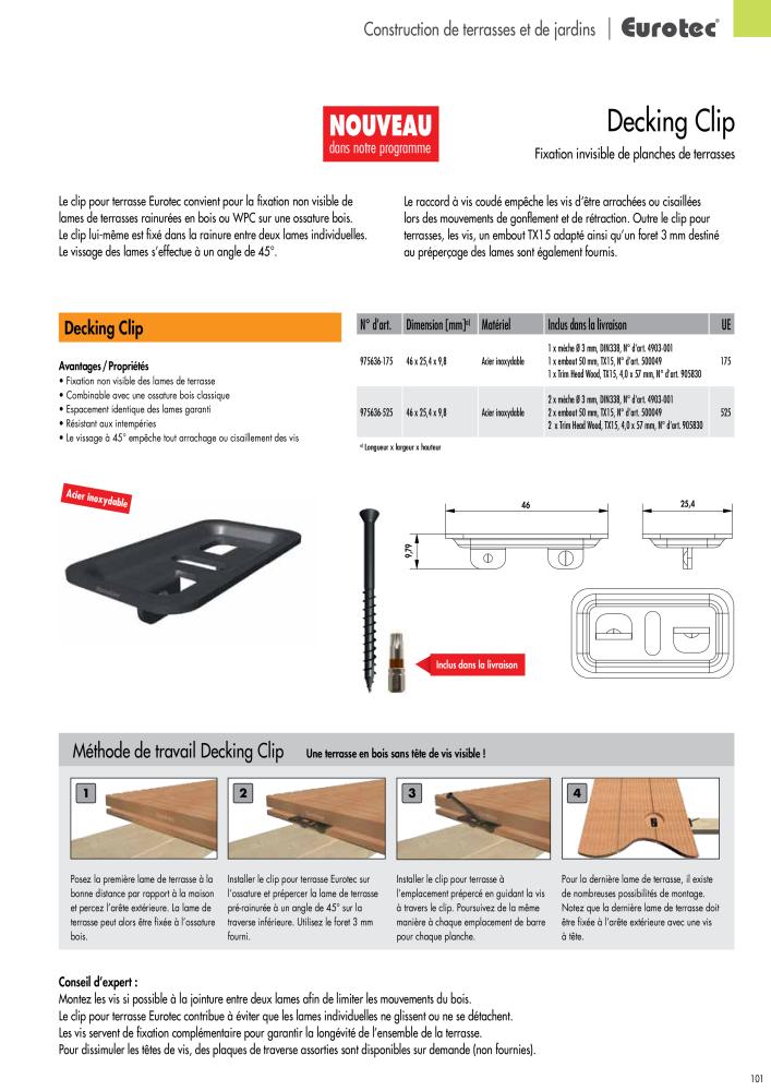 Eurotec catalogue technique de fixation Nb. : 2441 - Page 101