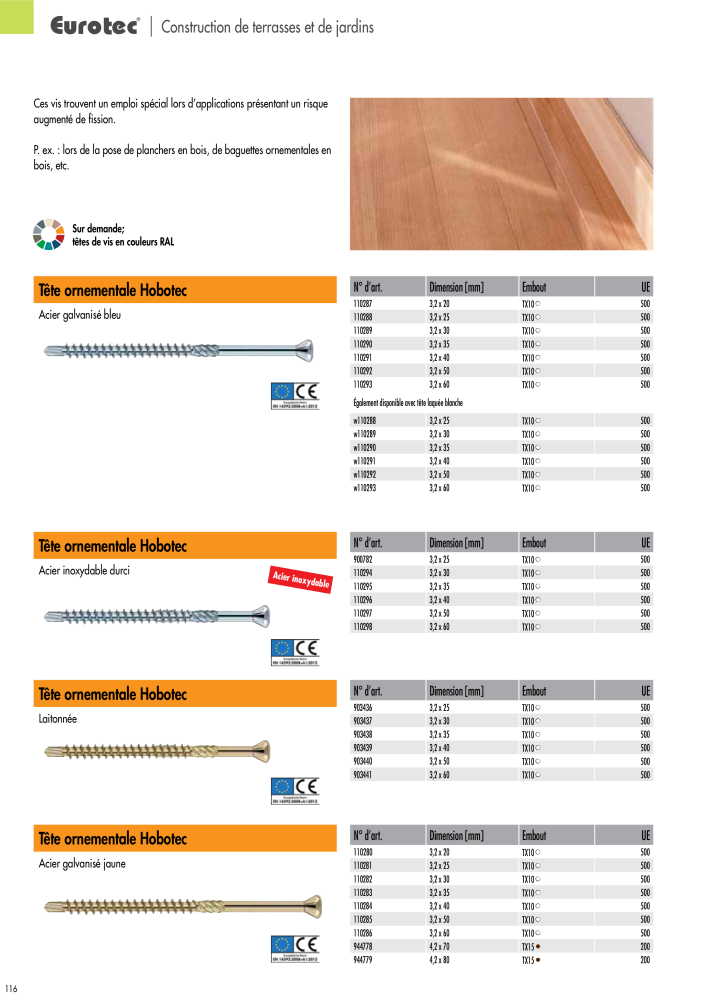 Eurotec catalogue technique de fixation NR.: 2441 - Seite 116