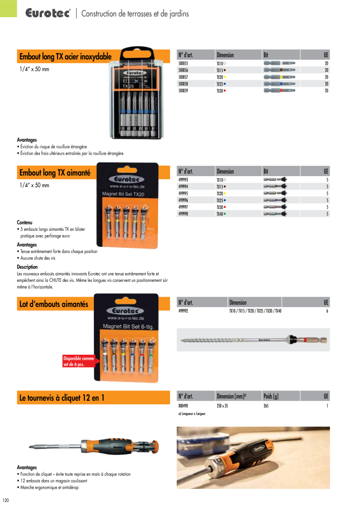 Eurotec catalogue technique de fixation Nb. : 2441 - Page 120