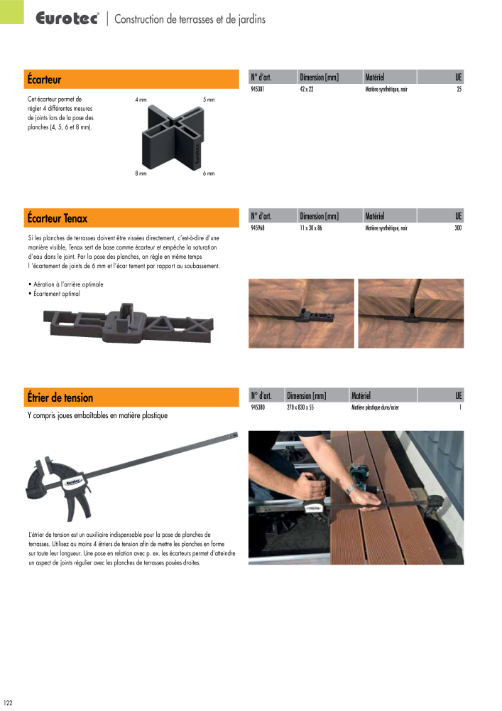 Eurotec catalogue technique de fixation Nb. : 2441 - Page 122