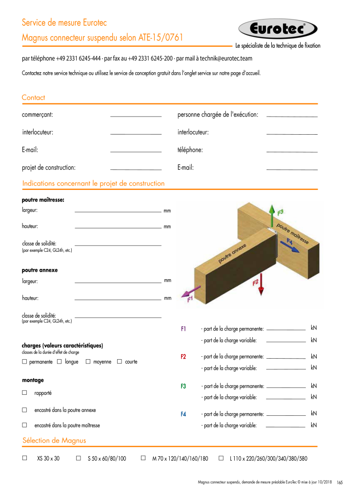 Eurotec catalogue technique de fixation NO.: 2441 - Page 165