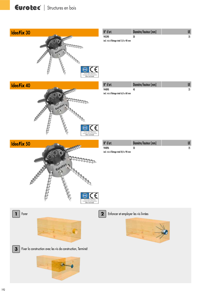 Eurotec catalogue technique de fixation NR.: 2441 - Seite 192