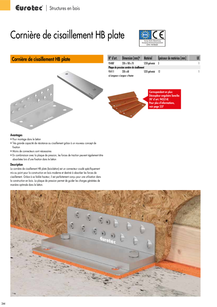 Eurotec catalogue technique de fixation Nb. : 2441 - Page 244