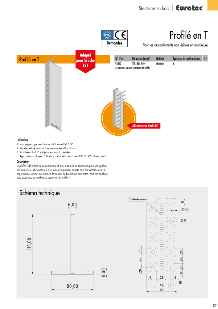 Eurotec catalogue technique de fixation Nb. : 2441 - Page 257