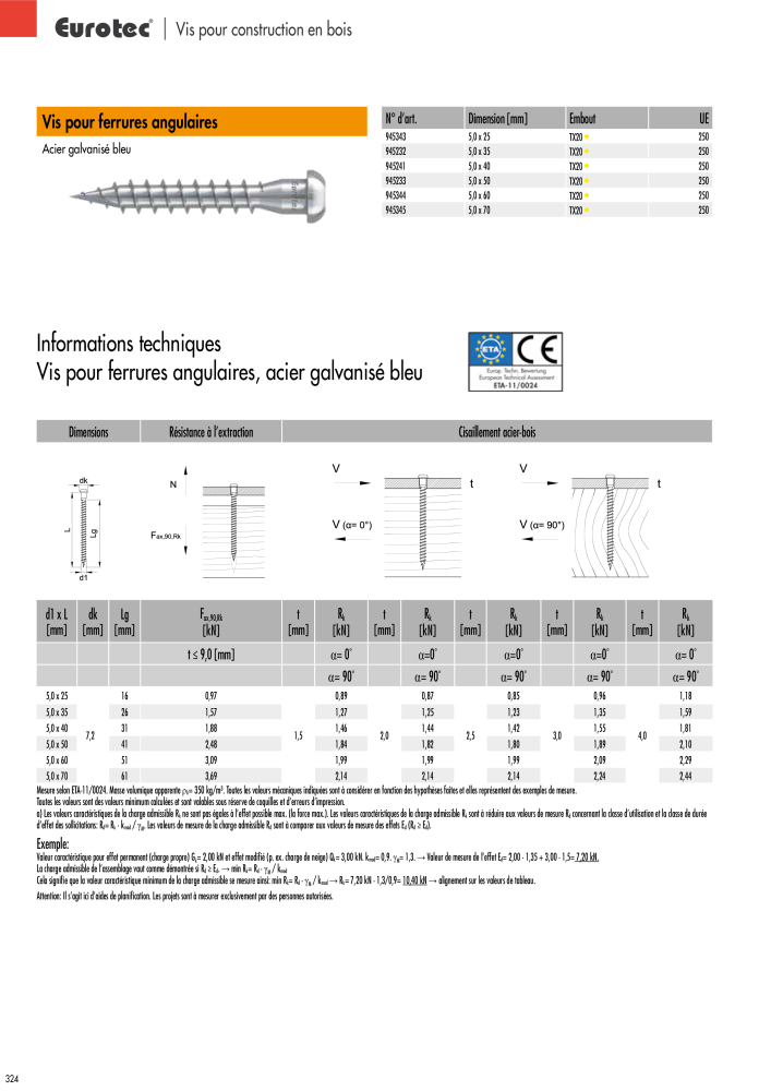 Eurotec catalogue technique de fixation NR.: 2441 - Seite 324