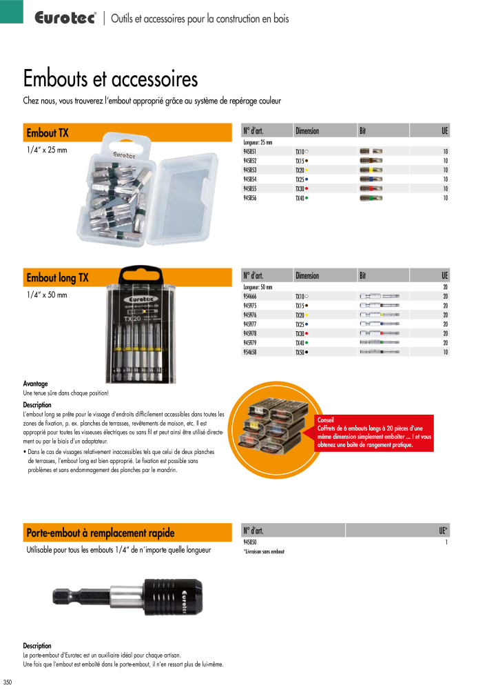 Eurotec catalogue technique de fixation NR.: 2441 - Seite 350