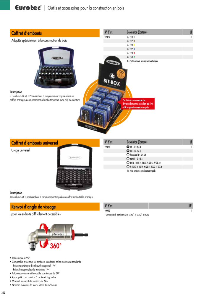 Eurotec catalogue technique de fixation Nb. : 2441 - Page 352