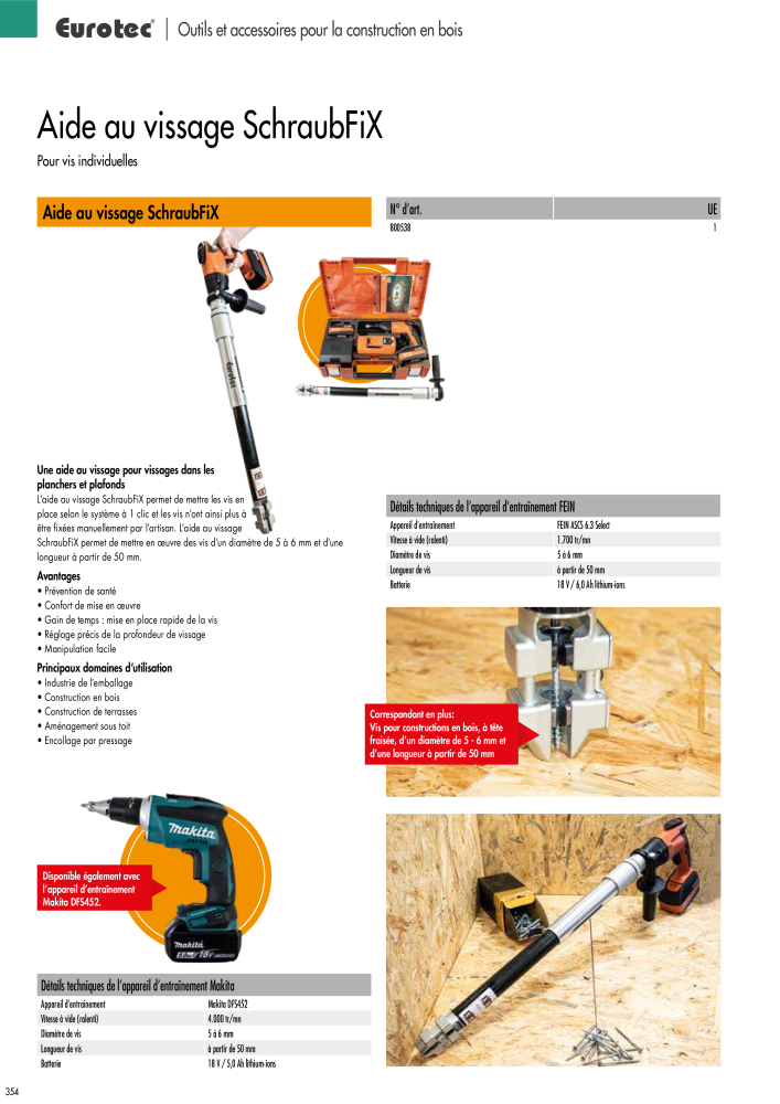 Eurotec catalogue technique de fixation NO.: 2441 - Page 354