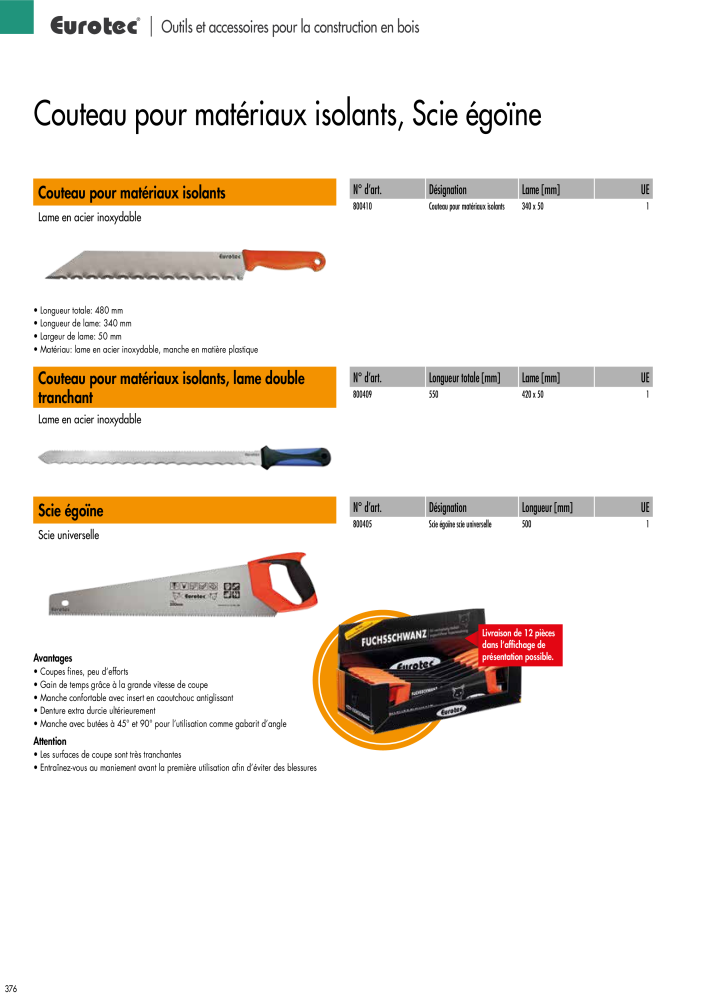 Eurotec catalogue technique de fixation Nb. : 2441 - Page 376