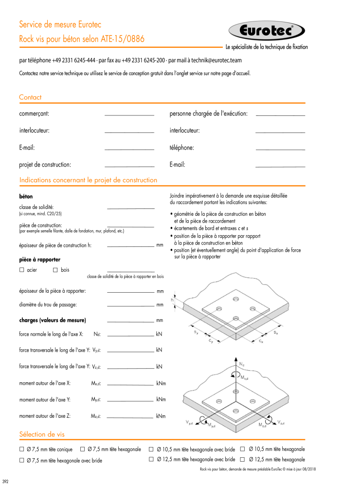 Eurotec catalogue technique de fixation NR.: 2441 - Seite 392
