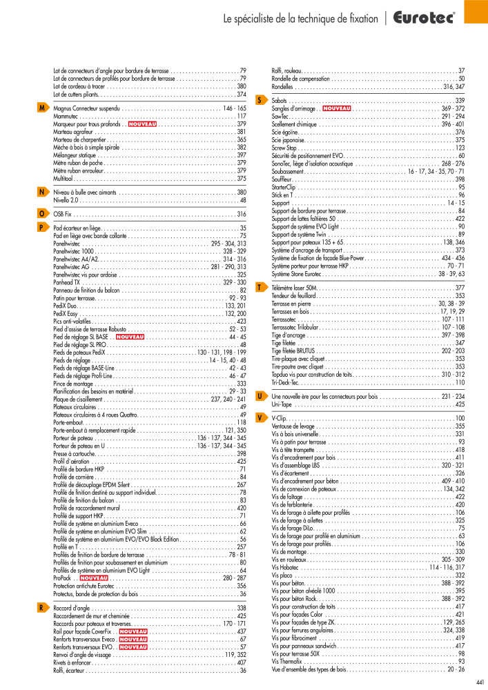 Eurotec catalogue technique de fixation n.: 2441 - Pagina 441