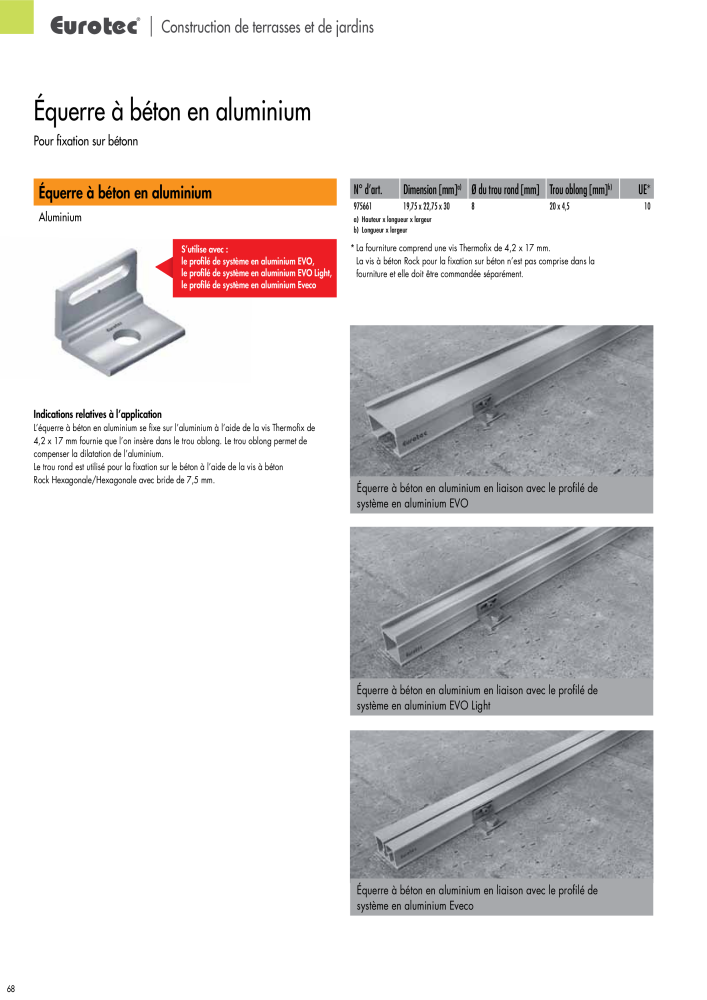 Eurotec catalogue technique de fixation NR.: 2441 - Seite 68