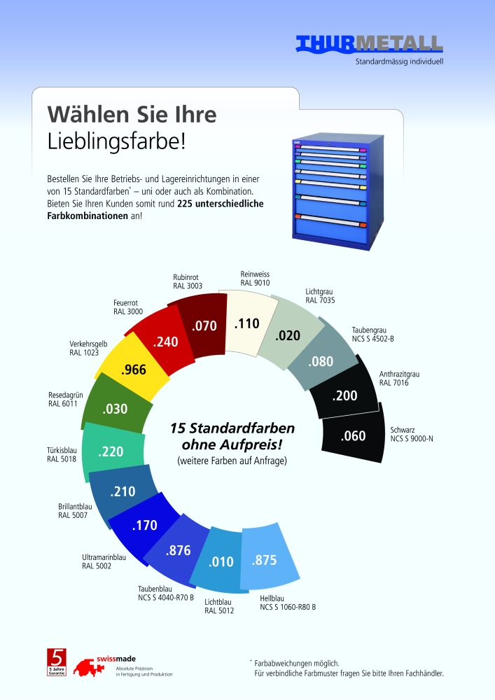 Thurmetall Lieblingsfarben NR.: 2455