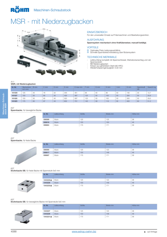 RÖHM Klembek beweegbaar MSR-175 006684