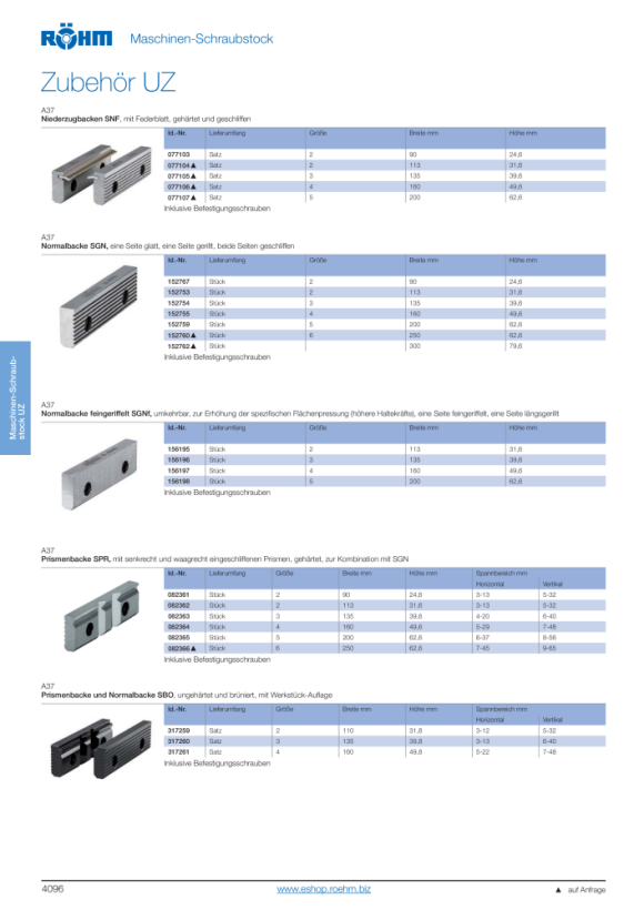 RÖHM Prismakaak SPR, maat 1, bekbreedte 90 082361