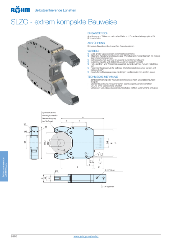 RÖHM Frontring SLZC-215510 C120 RZ Z klembereik 215-510 zonder RVS 1685634