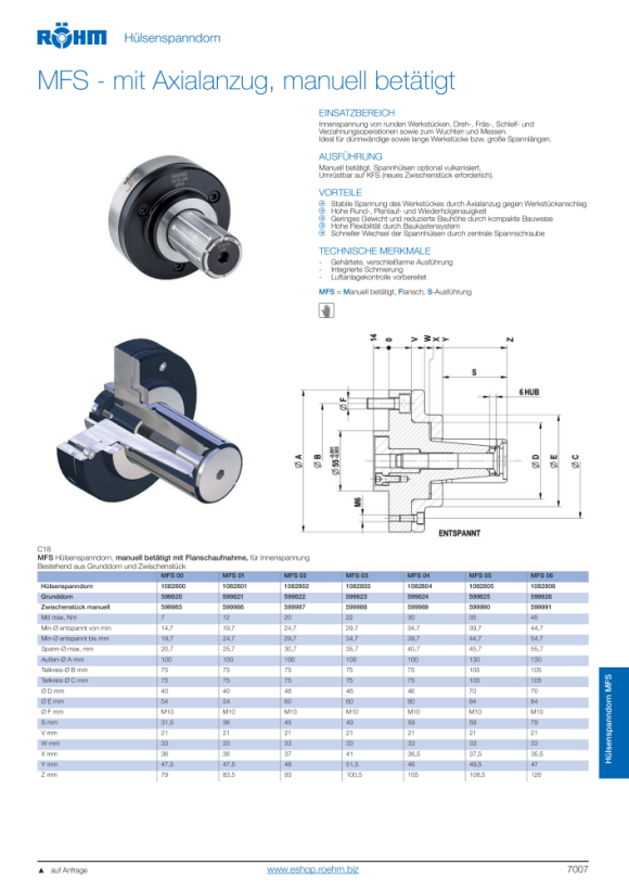 RÖHM Zwischenstück MFS01 KP M8 GL30 599986