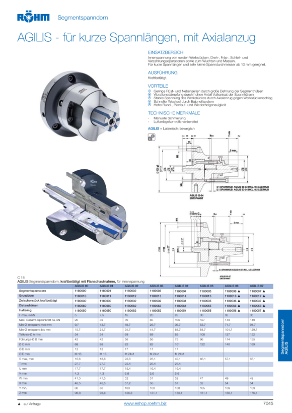 RÖHM Segmentdoorn AGILIS 03 ND 27-45 1180003