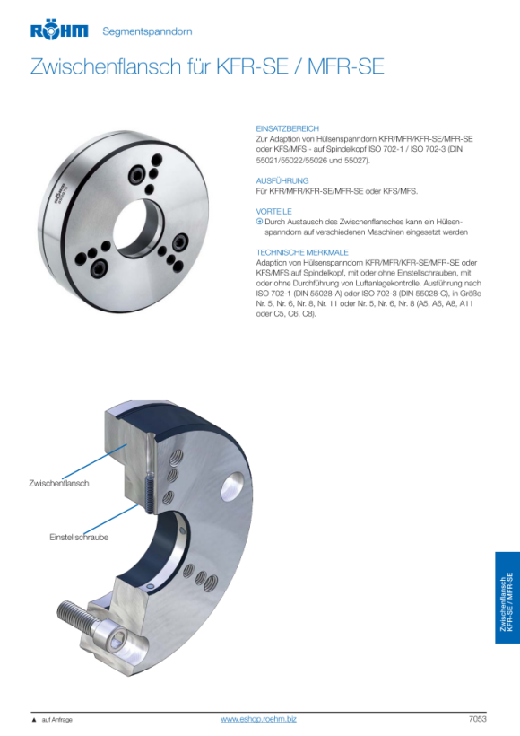 RÖHM Werkstukaanslag KFR-08 D 90 893905