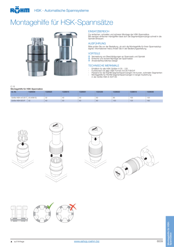 RÖHM Spannsatz HSK-B80/A63 1015151