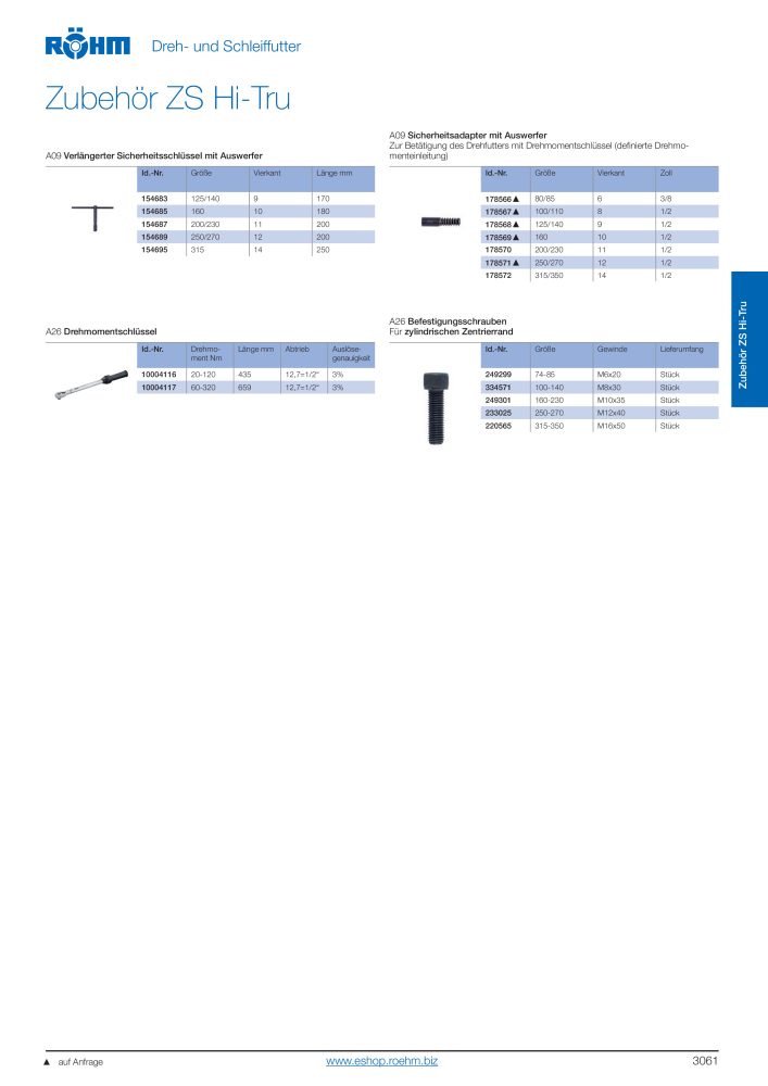 Röhm Hauptkatalog Spannwerkzeuge NO.: 247 - Page 179