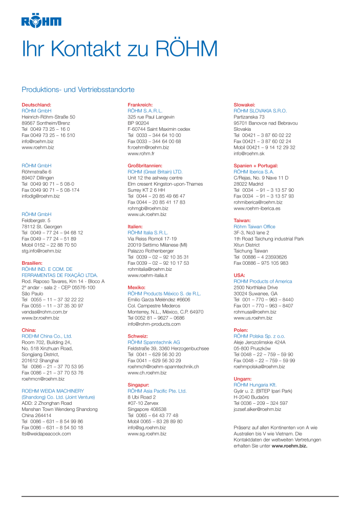 Röhm Hauptkatalog Spannwerkzeuge NR.: 247 - Seite 33