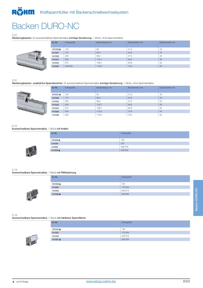 Röhm Hauptkatalog Spannwerkzeuge NR.: 247 - Seite 607